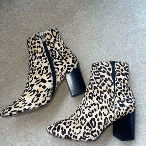 Halogen Calf Hair Leopard Boots